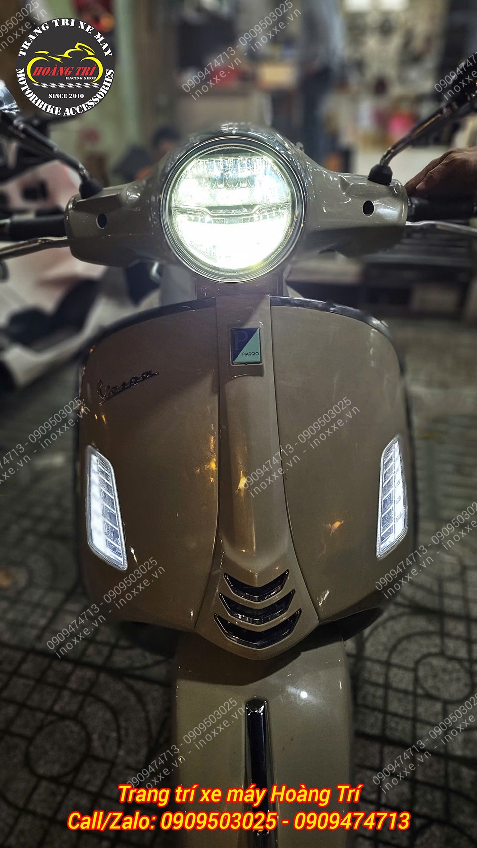 Lắp công tắc tắt mở đèn cho xe Vespa GTS
