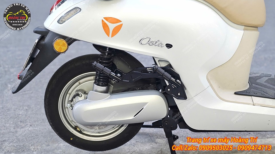 Gác chân phụ HTR nhôm CNC xe máy điện Yadea