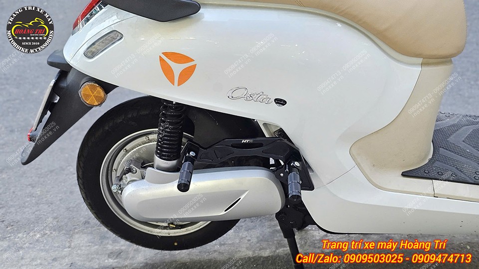 Gác chân phụ HTR nhôm CNC xe máy điện Yadea