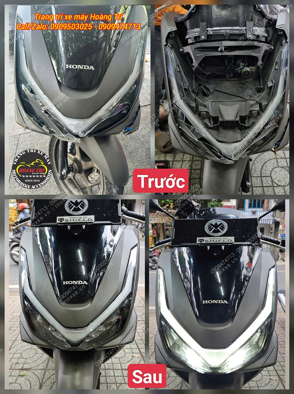 Cụm đèn pha PCX 160 2025 chính hãng Honda