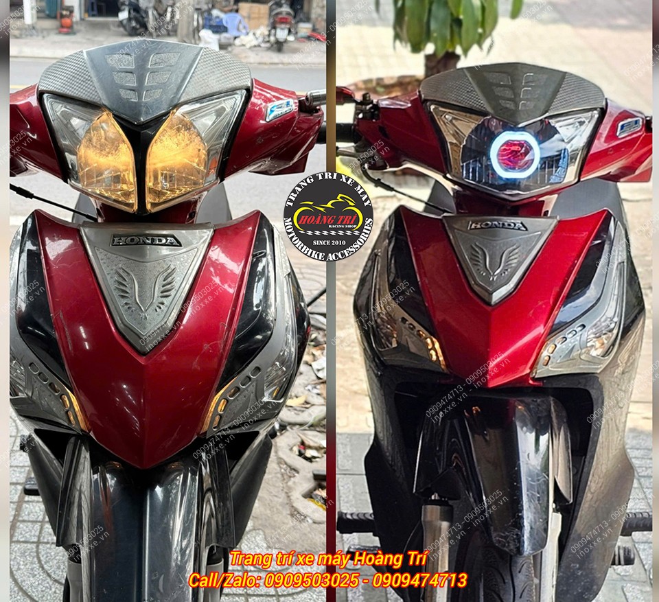 Độ đèn bi cầu cho xe Future