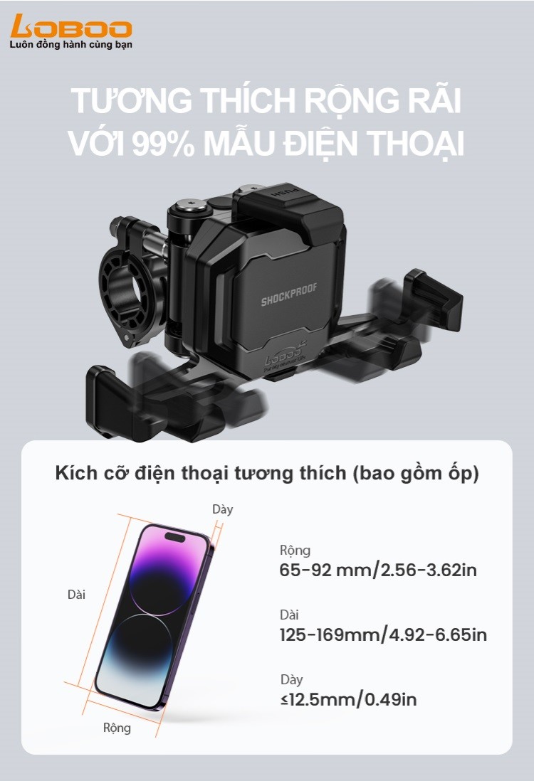 Giá đỡ điện thoại Loboo P06 - Sạc không dây