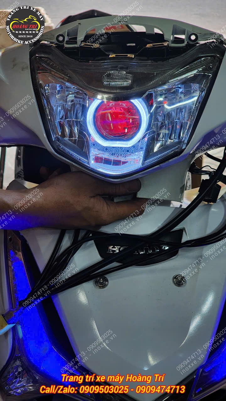 Độ đèn bi cầu cho xe Future
