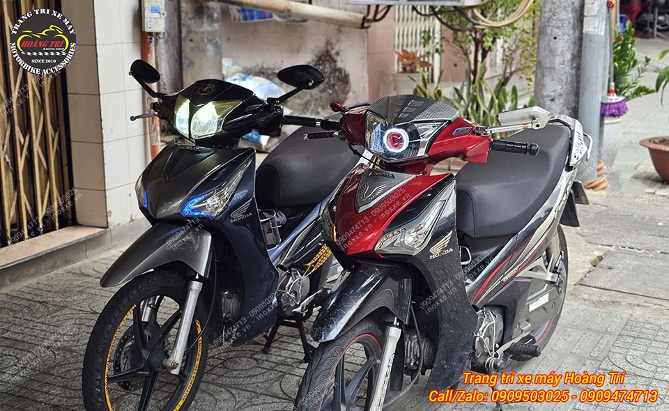 Độ đèn bi cầu cho xe Future