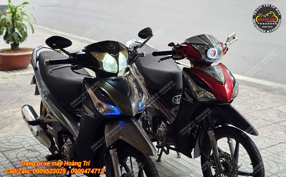 Độ đèn bi cầu cho xe Future