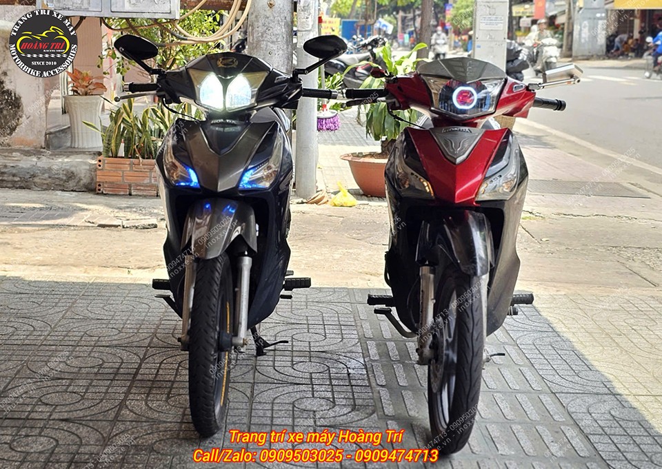 Độ đèn bi cầu cho xe Future