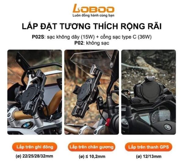 Giá đỡ điện thoại Loboo P02S có sạc không dây