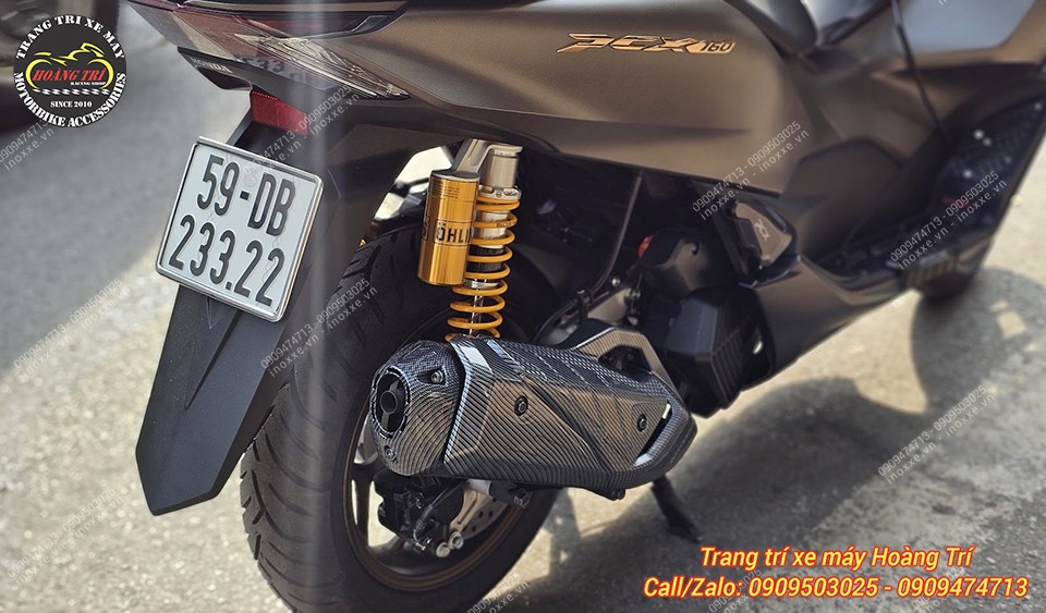 Bộ Ốp pô PCX 160 sơn carbon