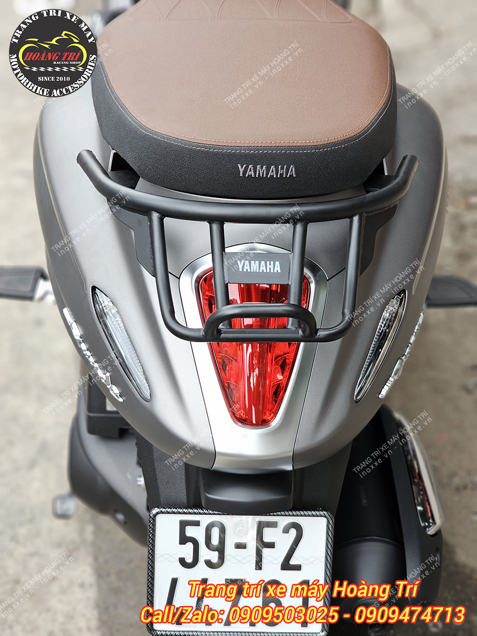 Baga cong kiểu Vespa lắp chuẩn cho Yamaha Grande