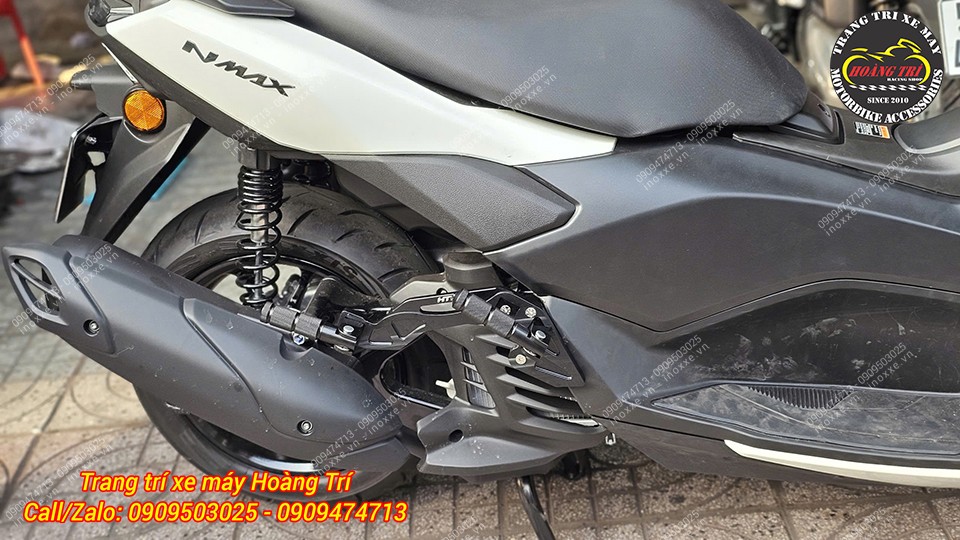 Gác chân phụ HTR nhôm CNC cho xe Yamaha NMAX