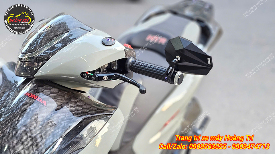 Kính hậu kiểu H2C V5 nhôm CNC