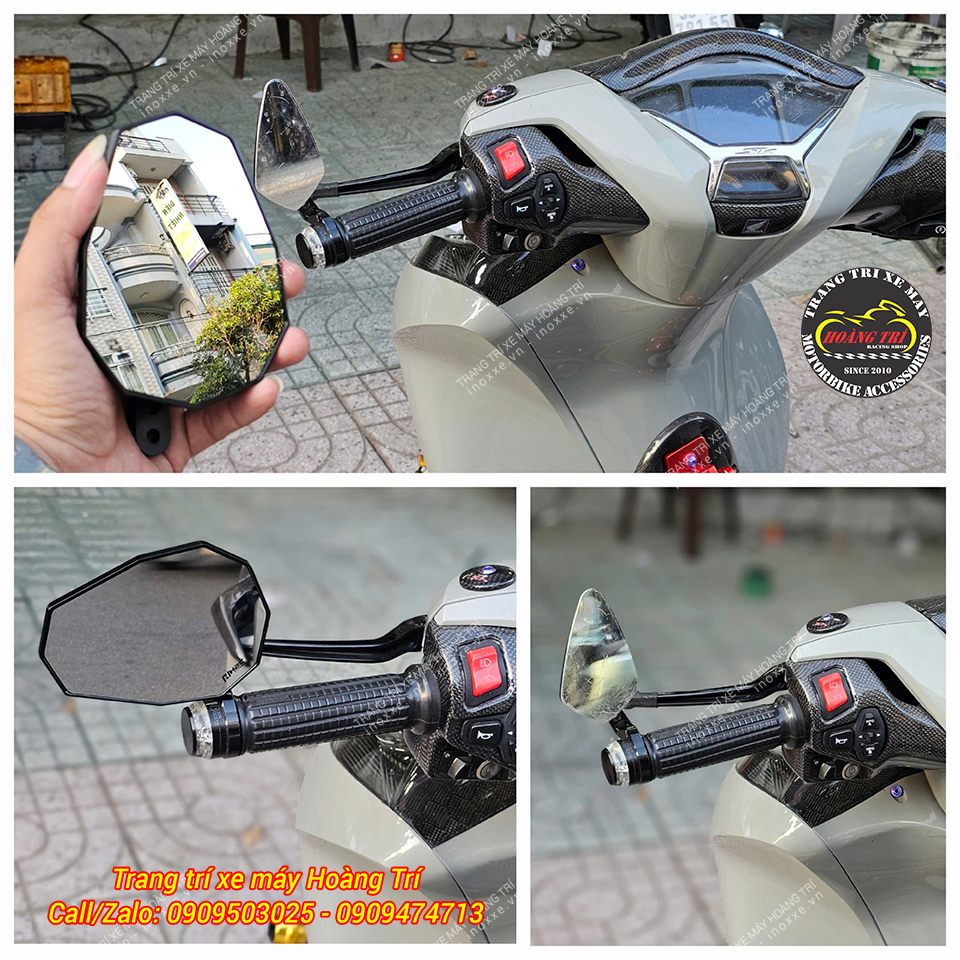 Kính hậu kiểu H2C V5 nhôm CNC
