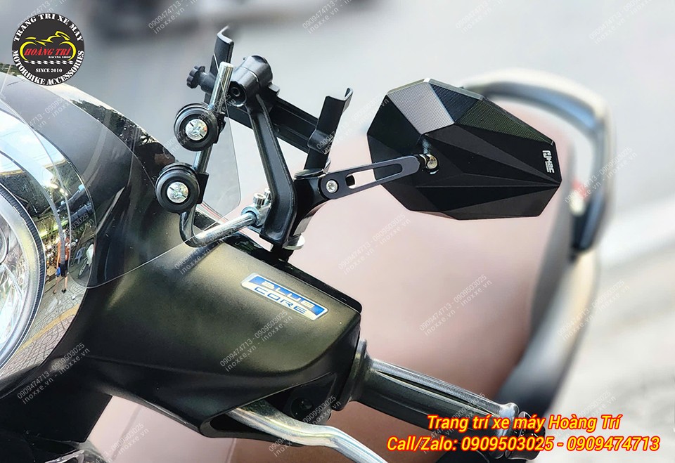 Kính hậu kiểu H2C V5 nhôm CNC