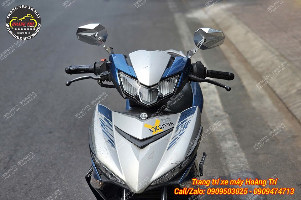 Kính hậu kiểu H2C V5 nhôm CNC