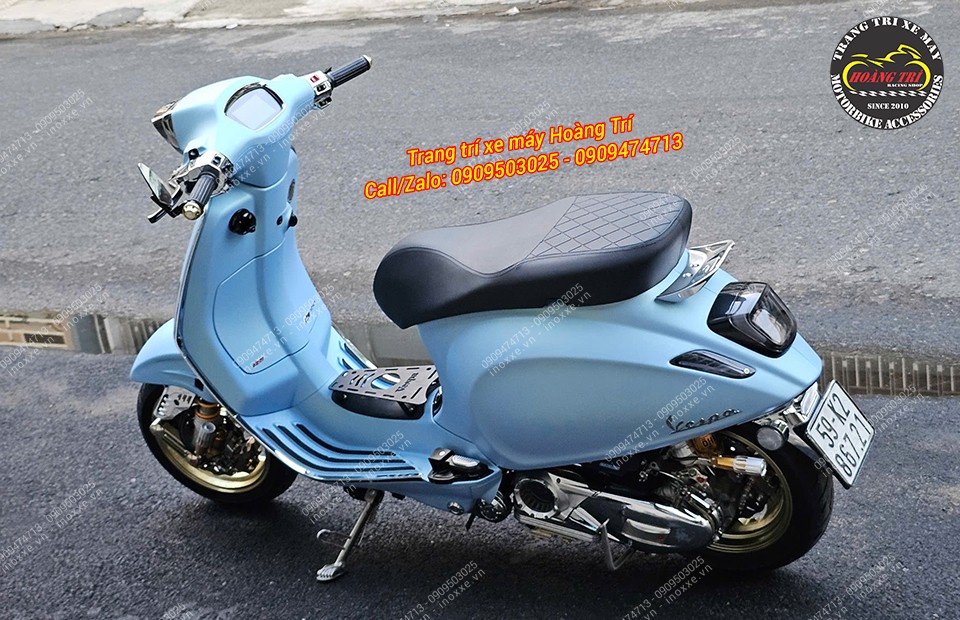 Cản sau (tay dắt) Vespa Sprint/Primavera kiểu AR nhôm CNC