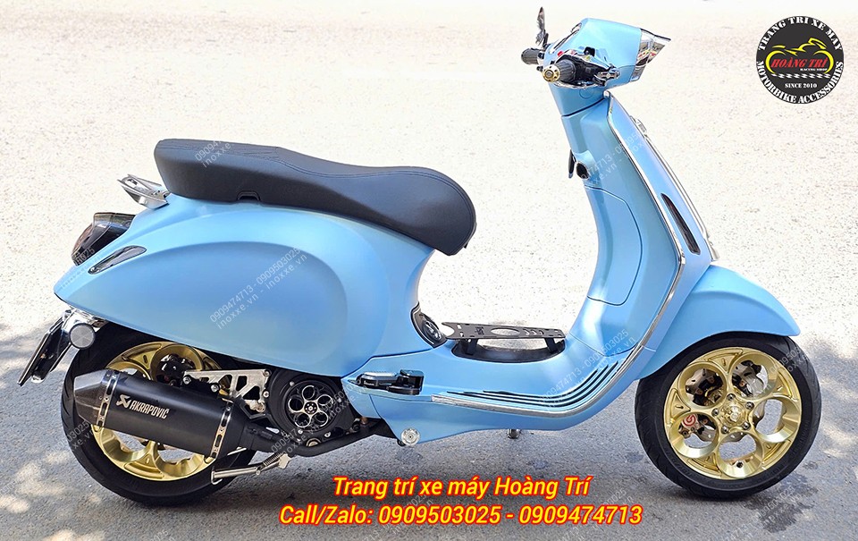 Cản sau (tay dắt) Vespa Sprint/Primavera kiểu AR nhôm CNC