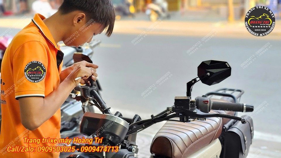 Kính hậu kiểu H2C V5 nhôm CNC