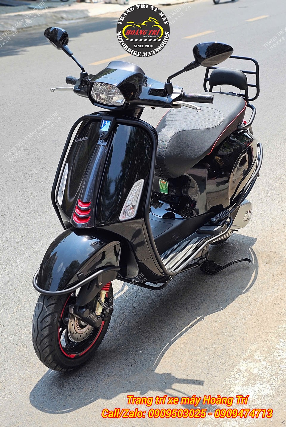 Khung bảo vệ Vespa Primavera / Vespa Sprint mẫu B1 sơn tĩnh điện