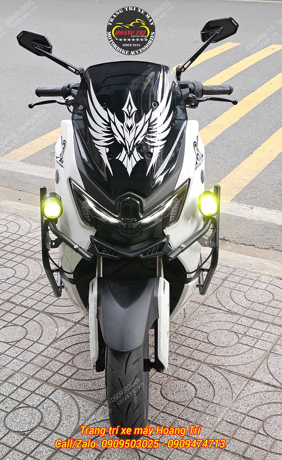 Lắp đèn trợ sáng cho xe Yamaha NMax