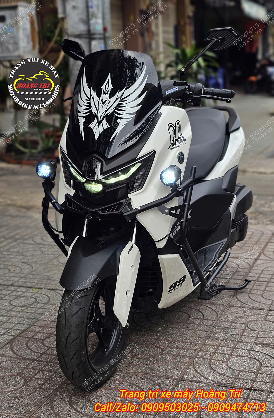 Lắp đèn trợ sáng cho xe Yamaha NMax