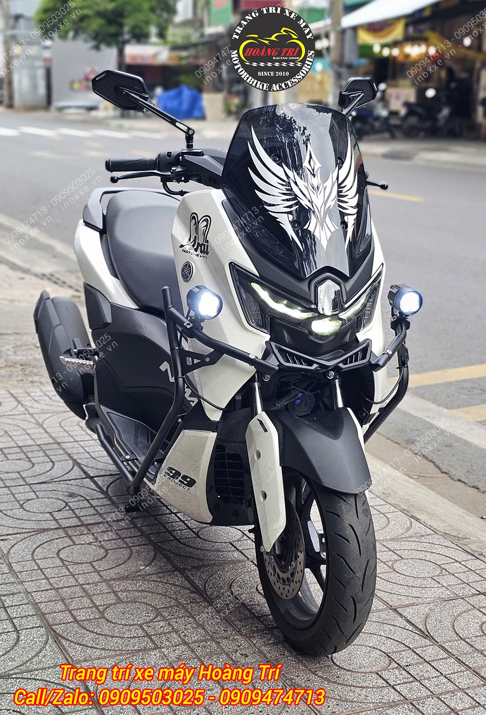Lắp đèn trợ sáng cho xe Yamaha NMax