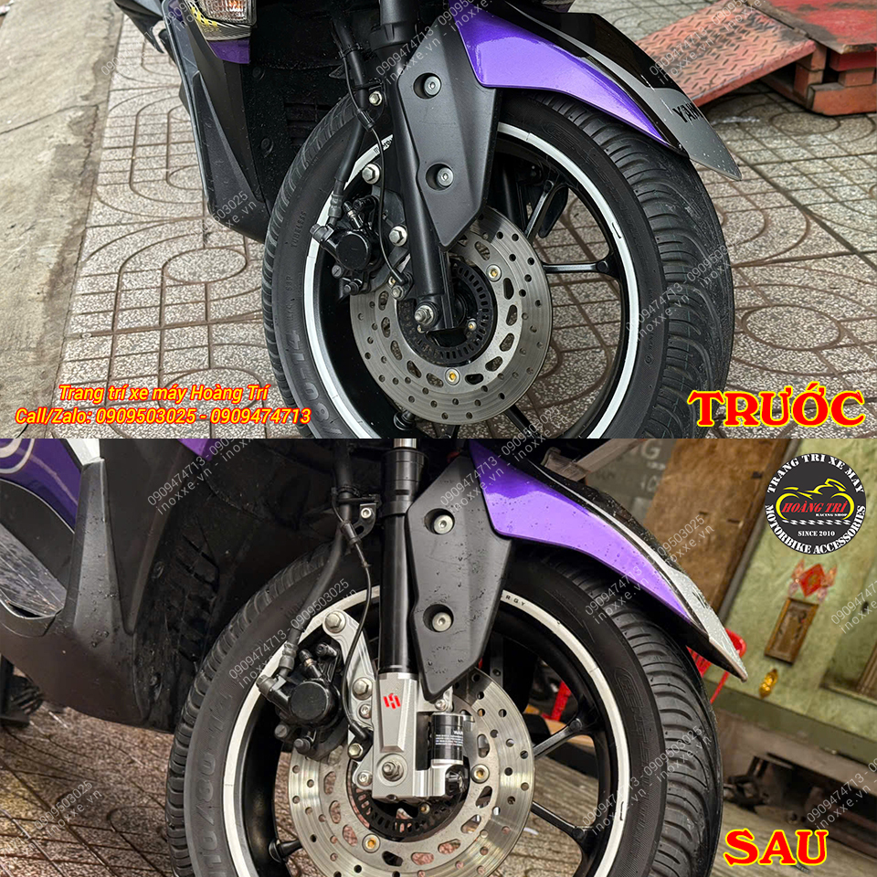 Phuộc trước Kingham Yahama NVX