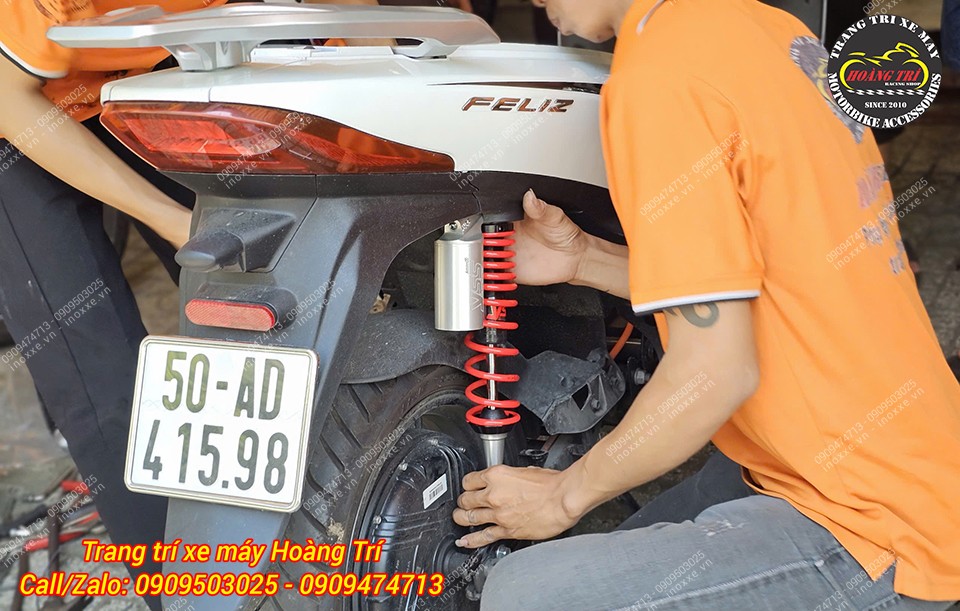 Phuộc sau YSS xe máy điện Feliz