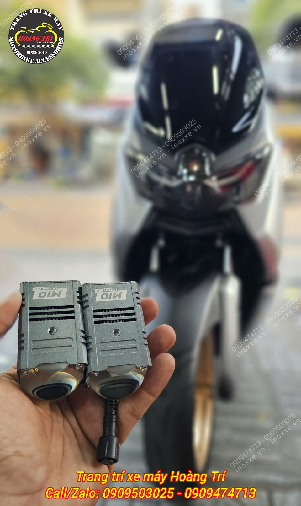 Lắp đèn trợ sáng cho xe Yamaha NMax