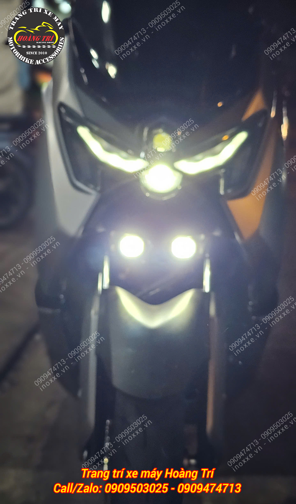Lắp đèn trợ sáng cho xe Yamaha NMax