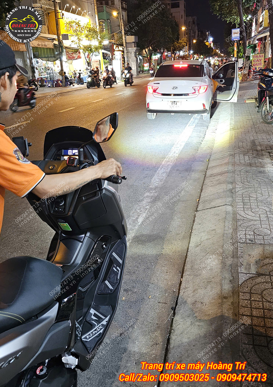 Lắp đèn trợ sáng cho xe Yamaha NMax