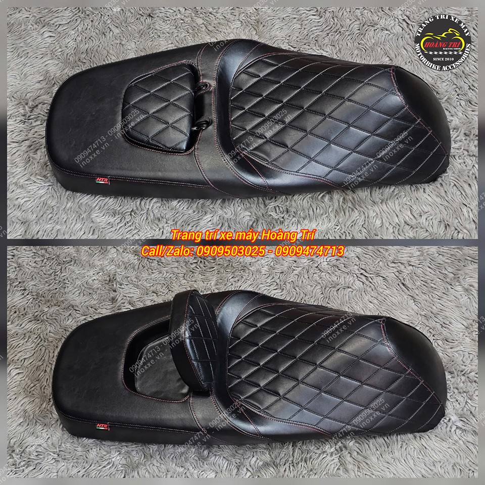 Yên xe SH độ 2 tầng tựa lưng bật gấp