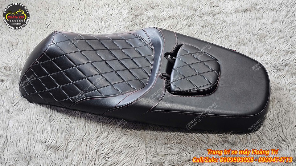 Yên xe SH độ 2 tầng tựa lưng bật gấp