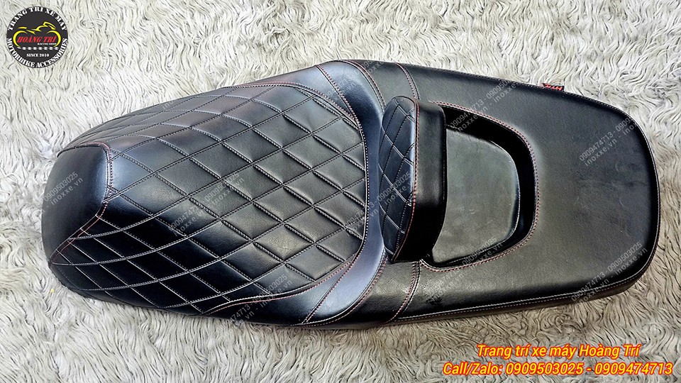 Yên xe SH độ 2 tầng tựa lưng bật gấp