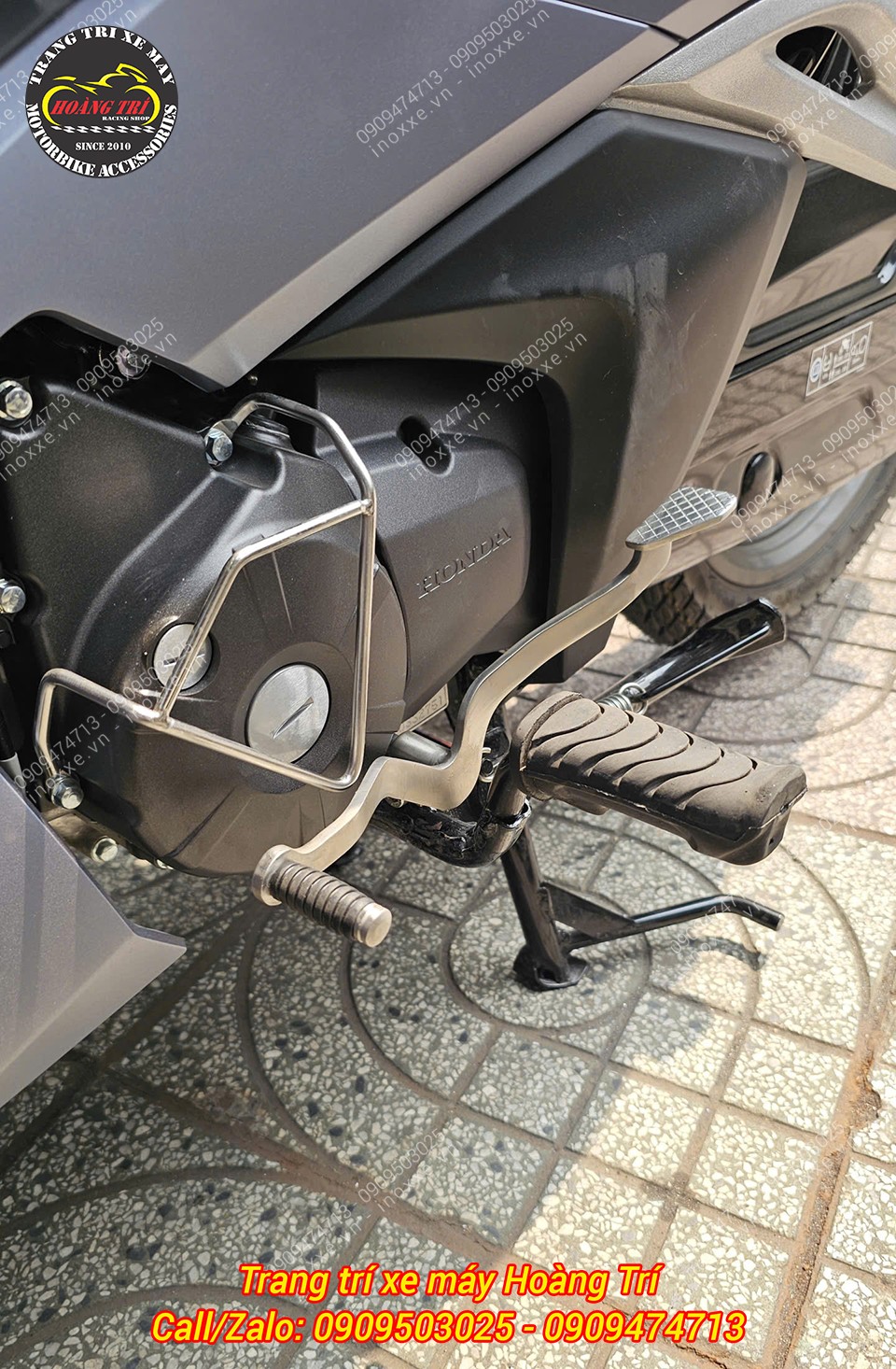 Cần số inox CNC 2 chiều lắp cho Dream, Wave, Future