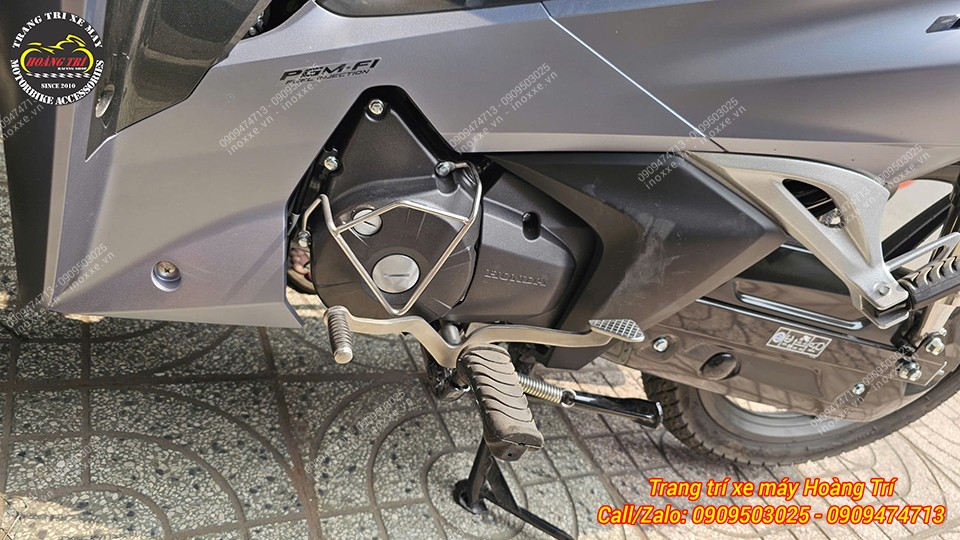 Cần số inox CNC 2 chiều lắp cho Dream, Wave, Future