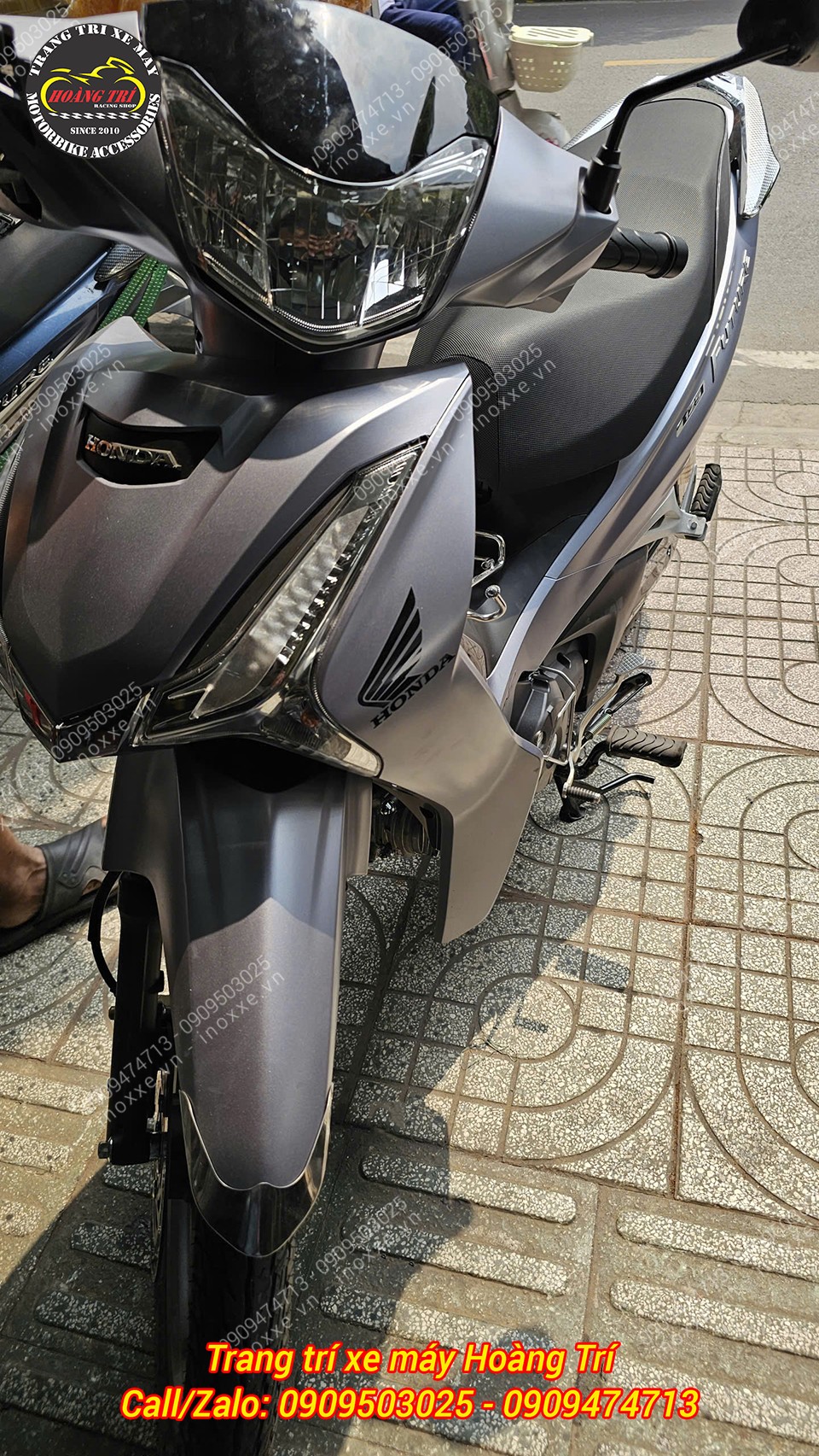 Cần số inox CNC 2 chiều lắp cho Dream, Wave, Future