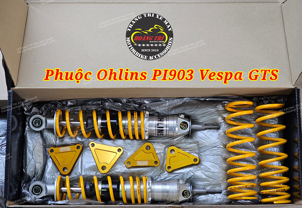 Trọn bộ Phuộc Ohlins chính hãng Vespa GTS 300