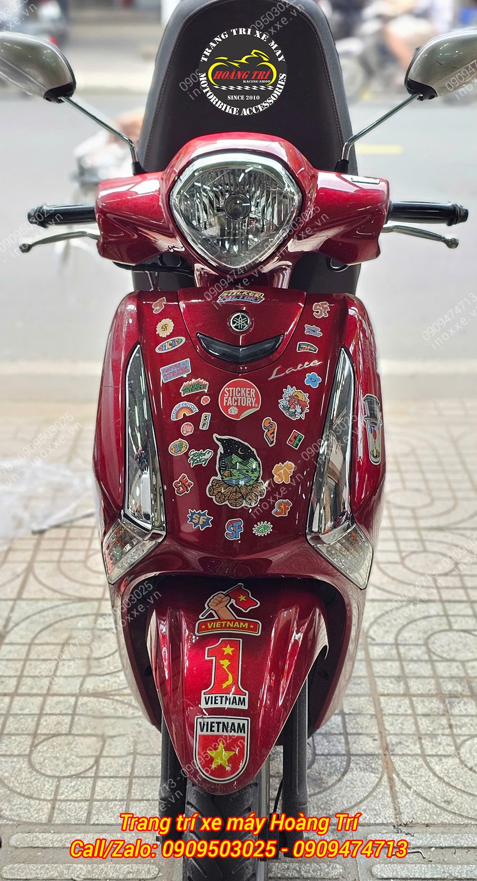 Baga trước xe Yamaha Latte kiểu Vespa