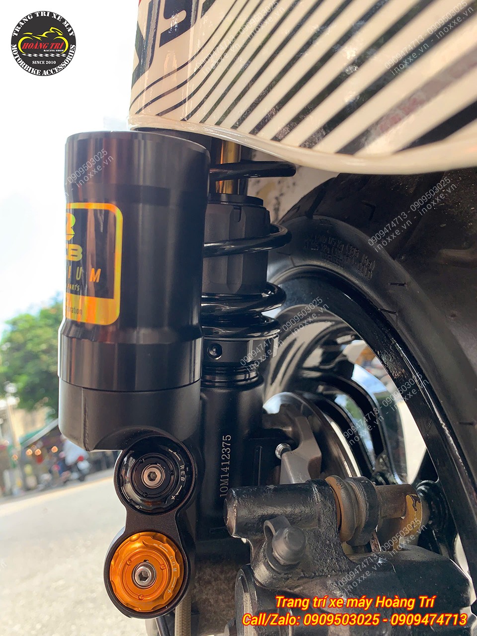 Trọn bộ phuộc Racing Boy VR ti vàng cho xe Vespa Sprint/Primavera