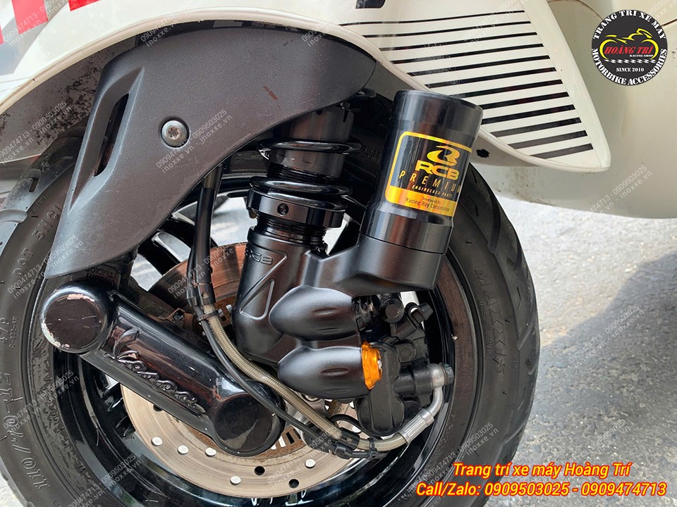 Trọn bộ phuộc Racing Boy VR ti vàng cho xe Vespa Sprint/Primavera