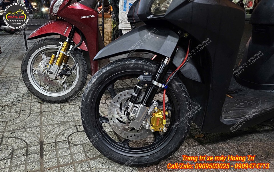 Phuộc KingHam nhôm CNC độ cho xe Vision