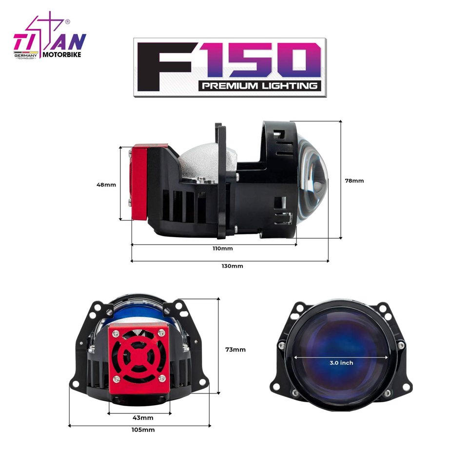 Bi cầu Titan Moto F150 60w/70w