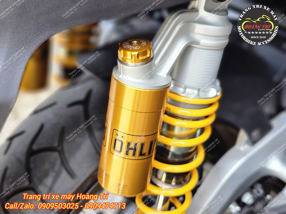 Phuộc bình dầu Ohlins HO 817 chính hãng lắp chuẩn Sh 300i, Sh 350i