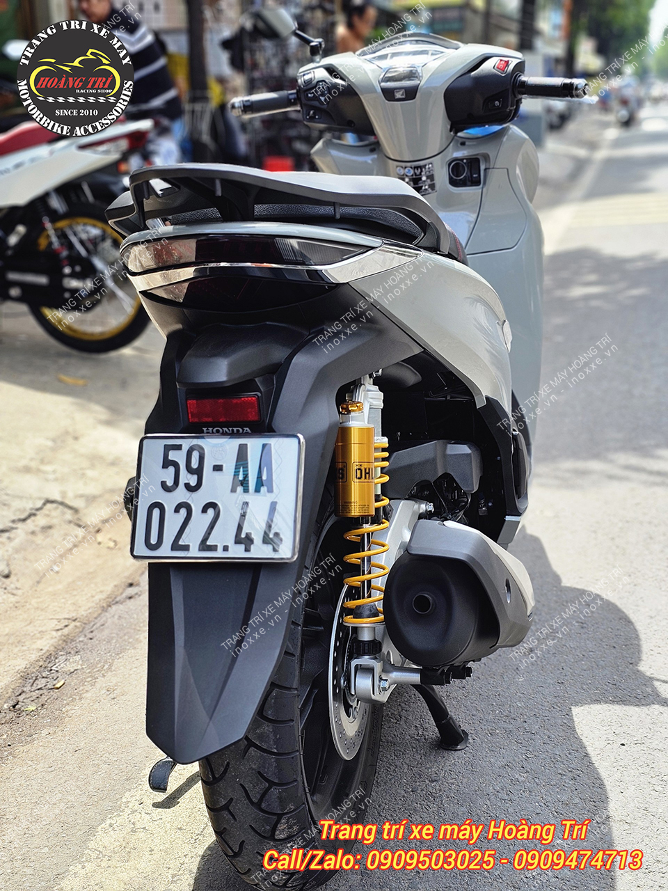 Phuộc bình dầu Ohlins HO 817 chính hãng lắp chuẩn Sh 300i, Sh 350i