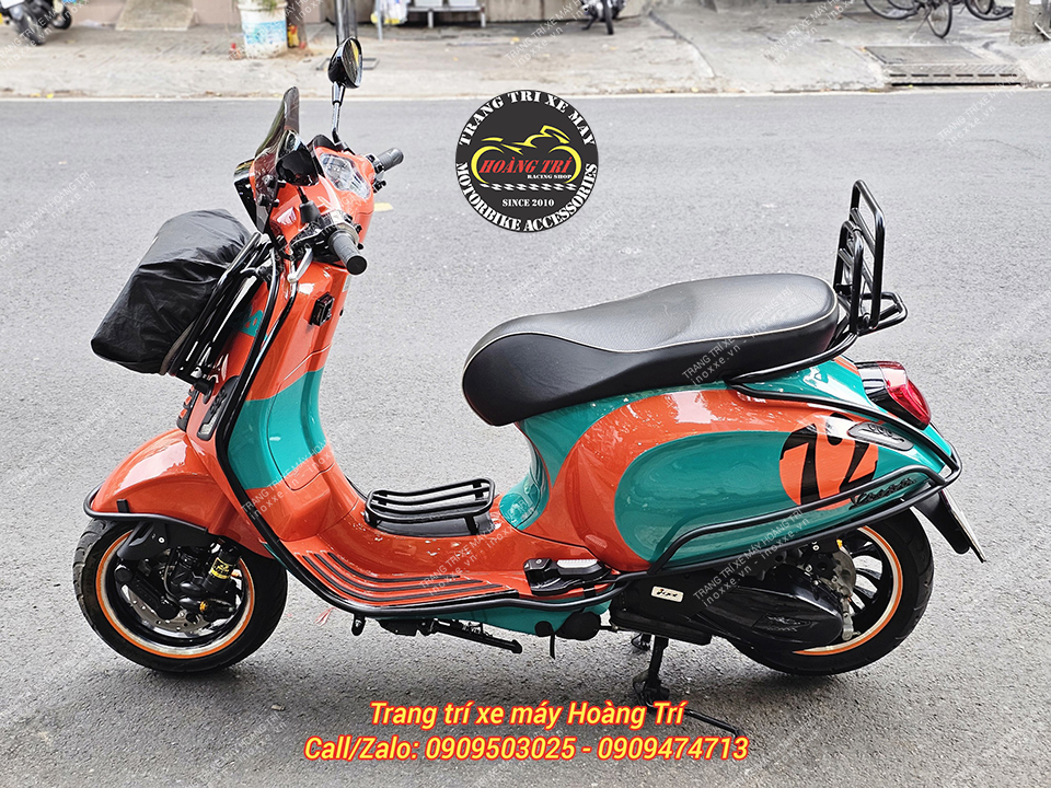 Khung bảo vệ Vespa Primavera / Vespa Sprint mẫu B1 sơn tĩnh điện