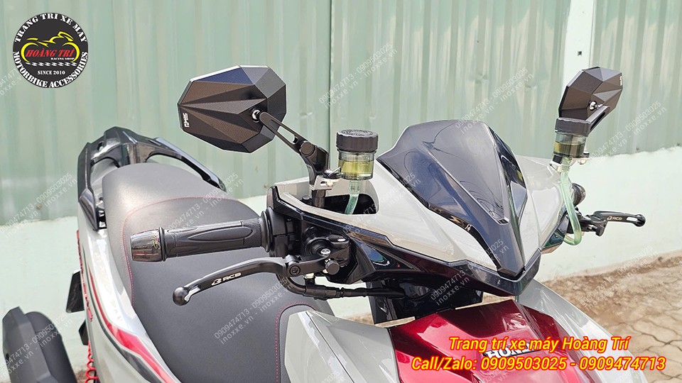 Kính hậu kiểu H2C V5 nhôm CNC