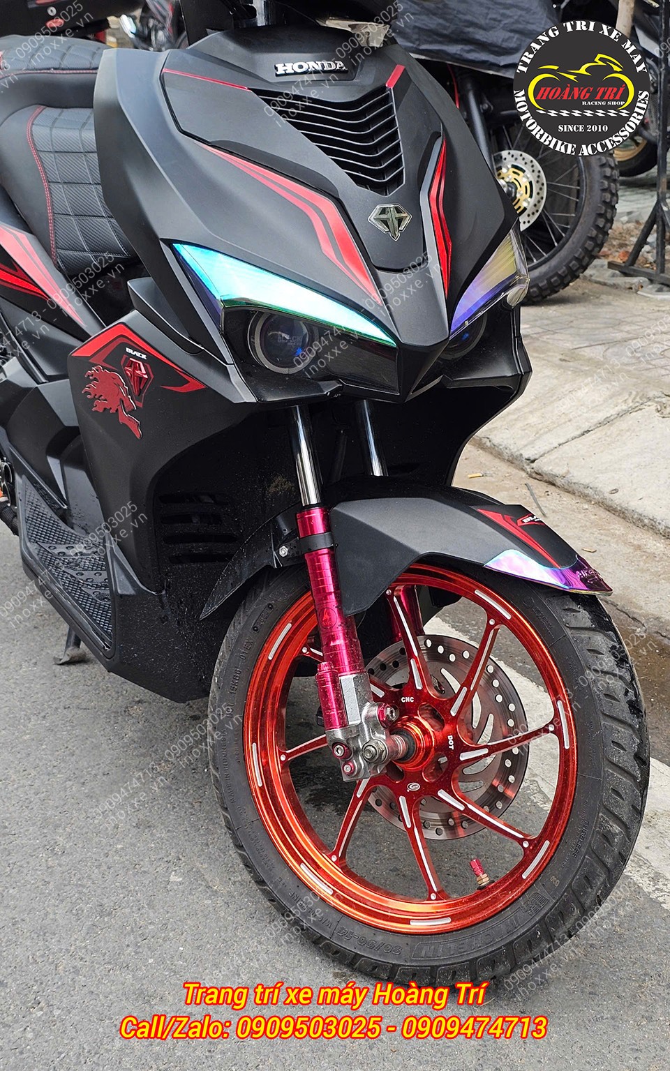 Phuộc trước Asiro lắp chuẩn cho Vario, Click Thái, Airblade, Vision