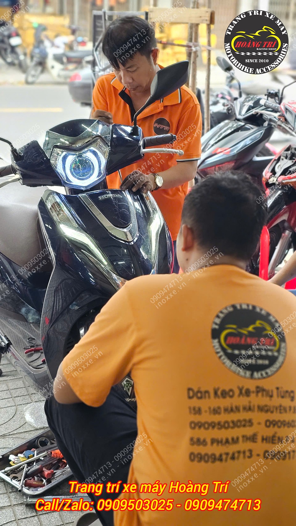 Cụm đèn pha bi cầu MTS-T500 dành cho Lead 2018-2025