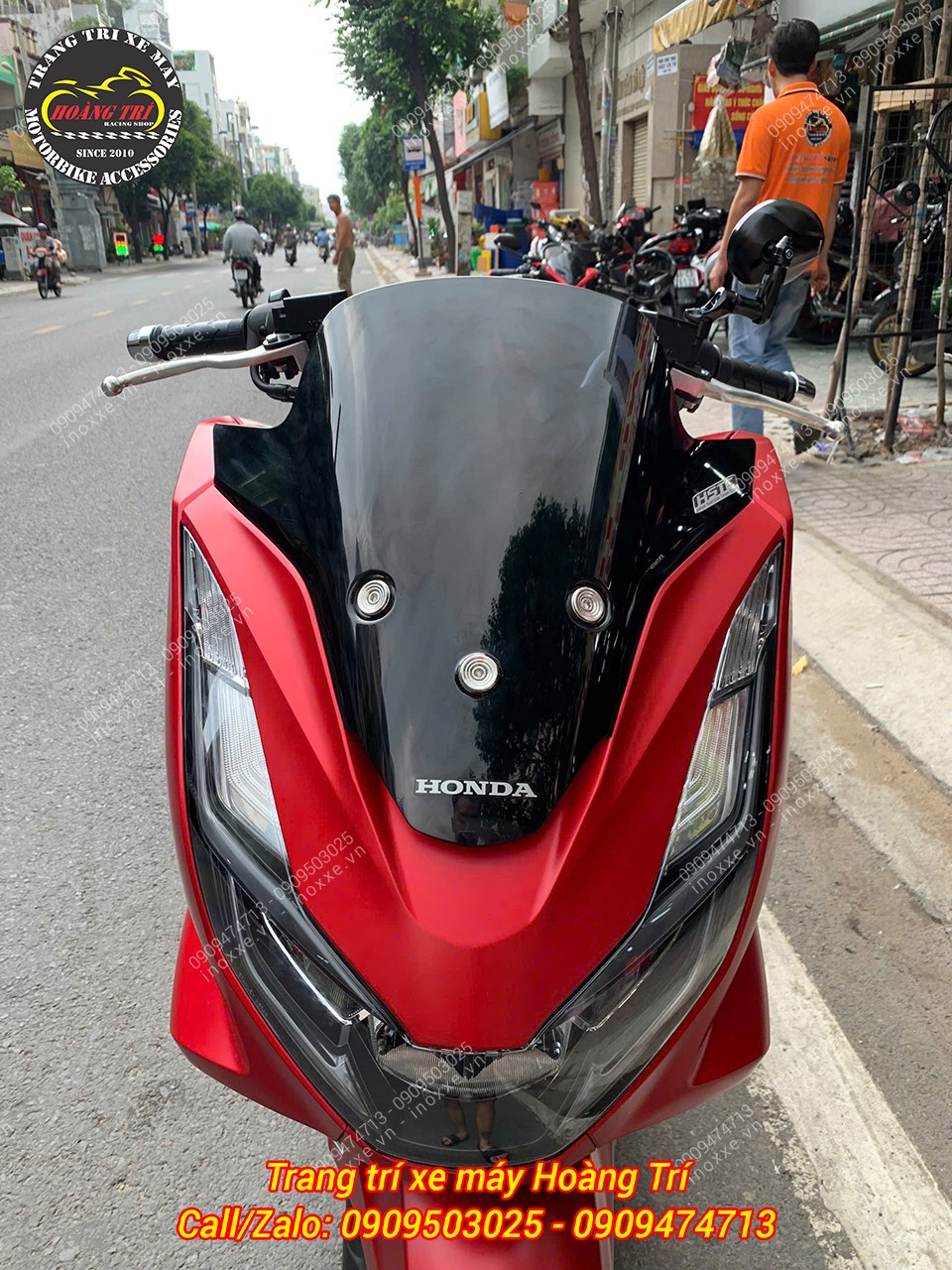 Ốc kiểu trang trí chắn gió PCX 160 2021-2025