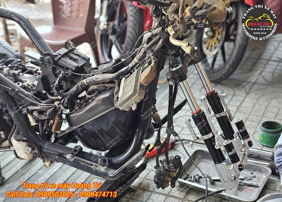 Phuộc trước KingHam nhôm CNC độ cho xe PCX